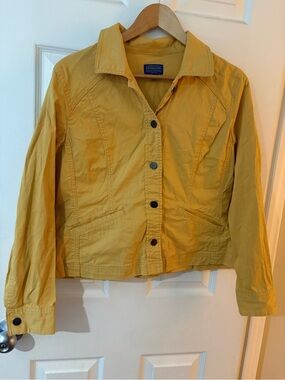 Pendleton mustard yellow button down jacket size large women’s cotton